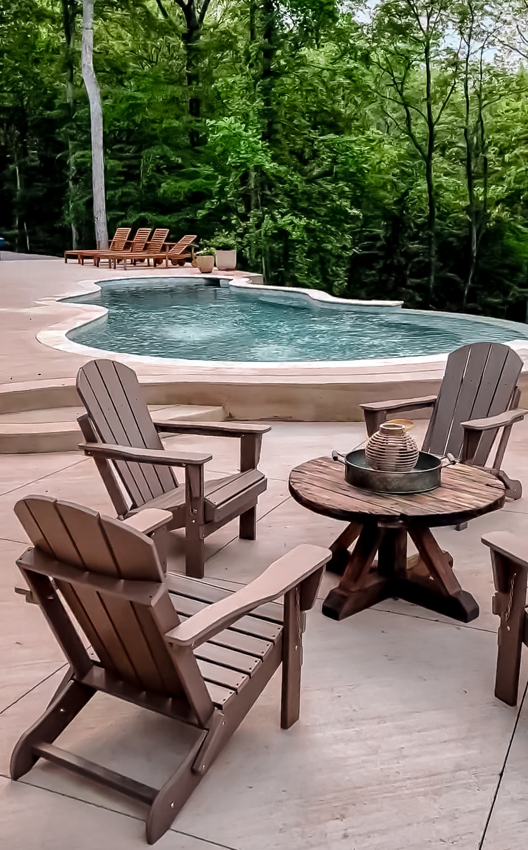 Luxury backyard retreat with outdoor seating area and entertainment space in Tennessee